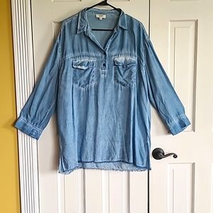 Umgee lightweight denim mini dress